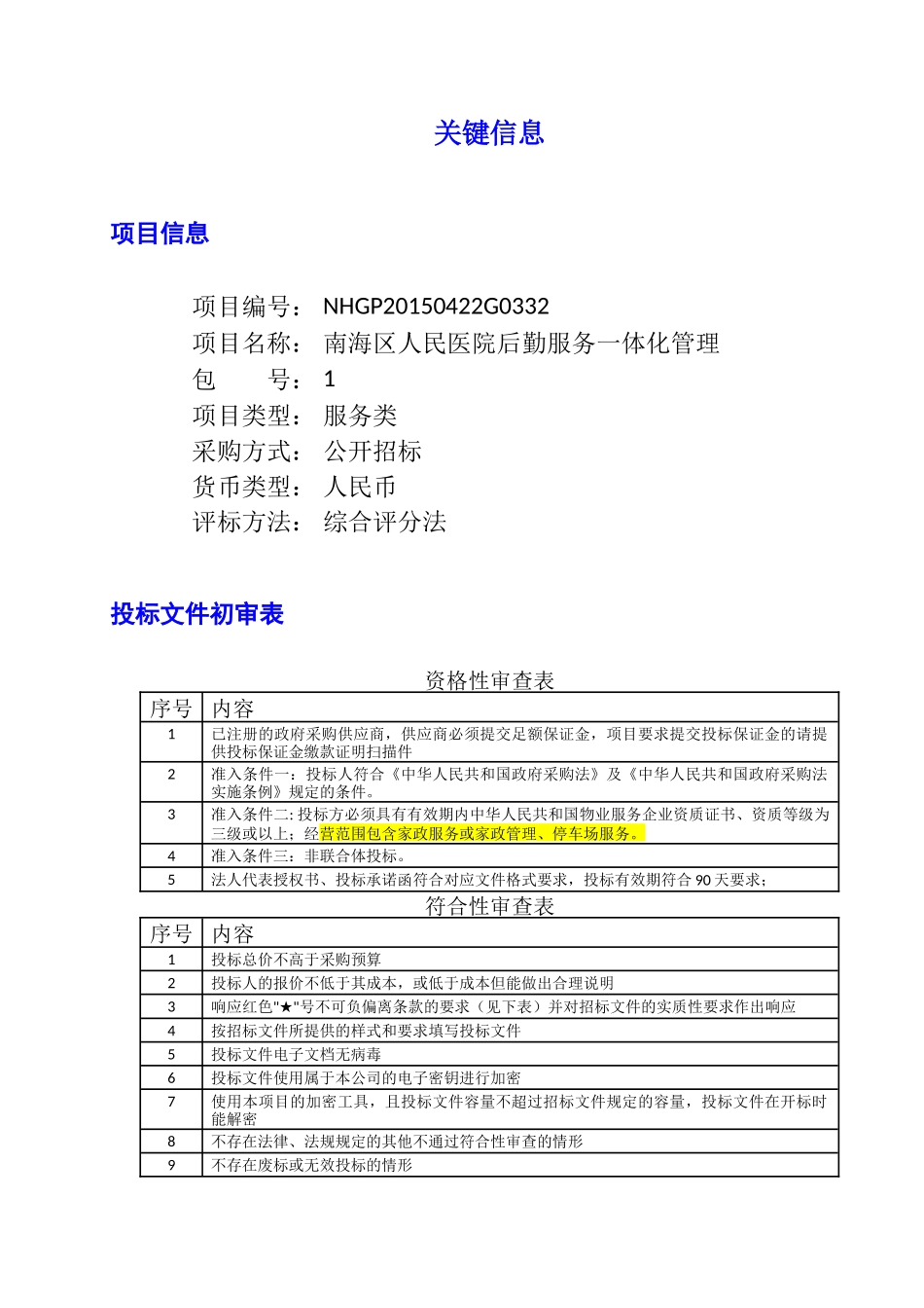 南海区人民医院后勤服务一体化管理_第1页