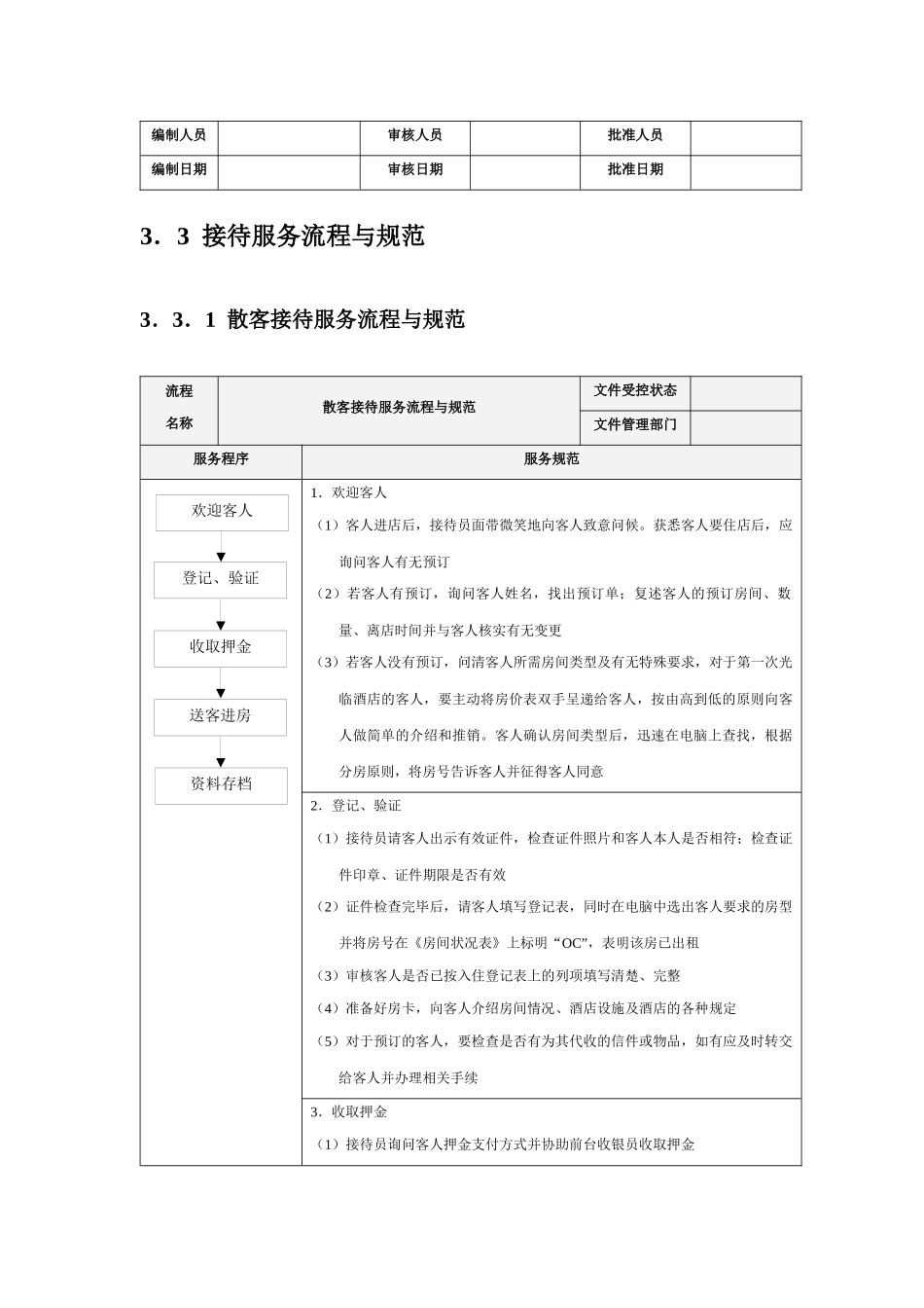 前厅部服务流程与规范_第3页
