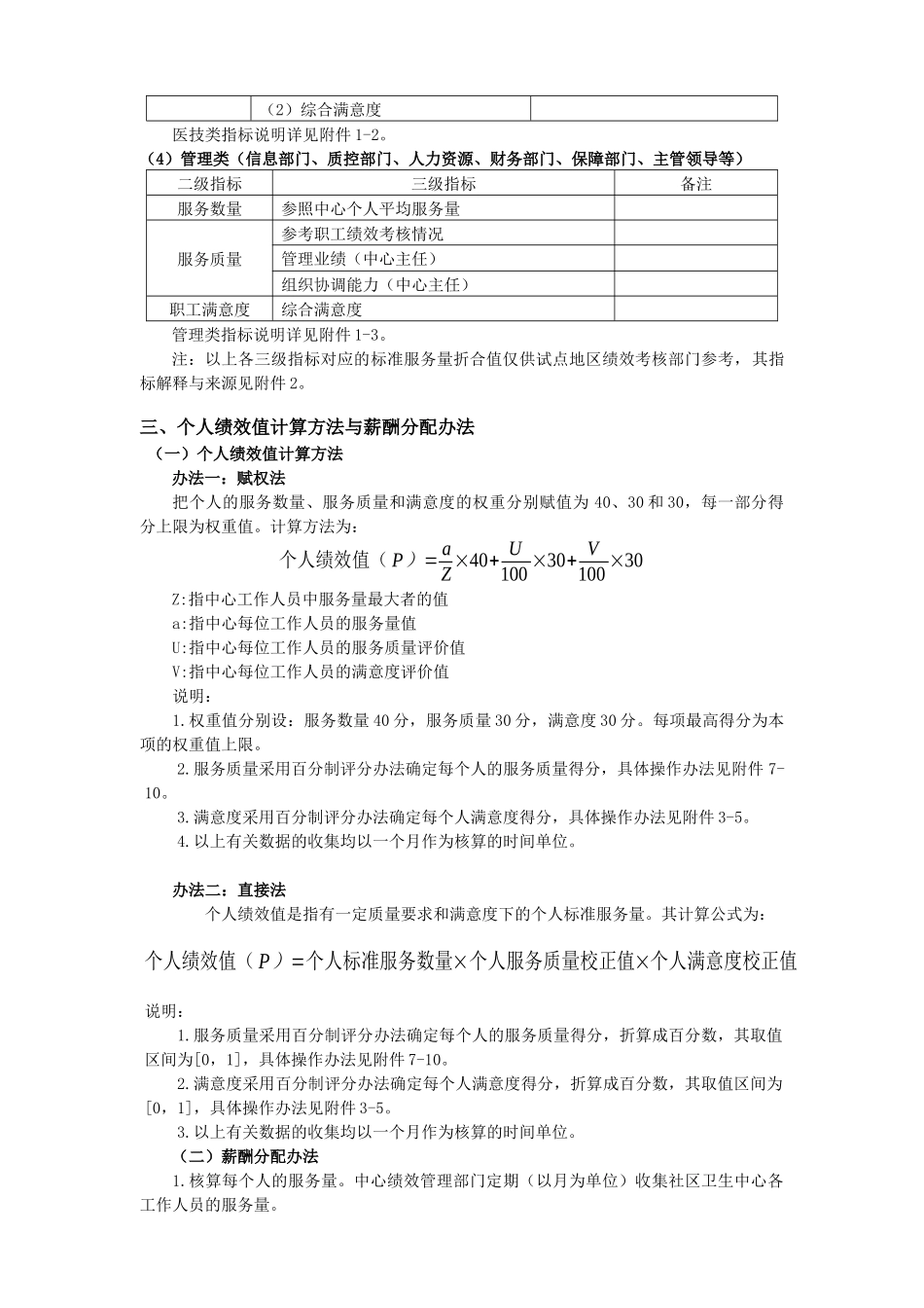 社区卫生服务绩效考核与人员分配参考办法_第3页