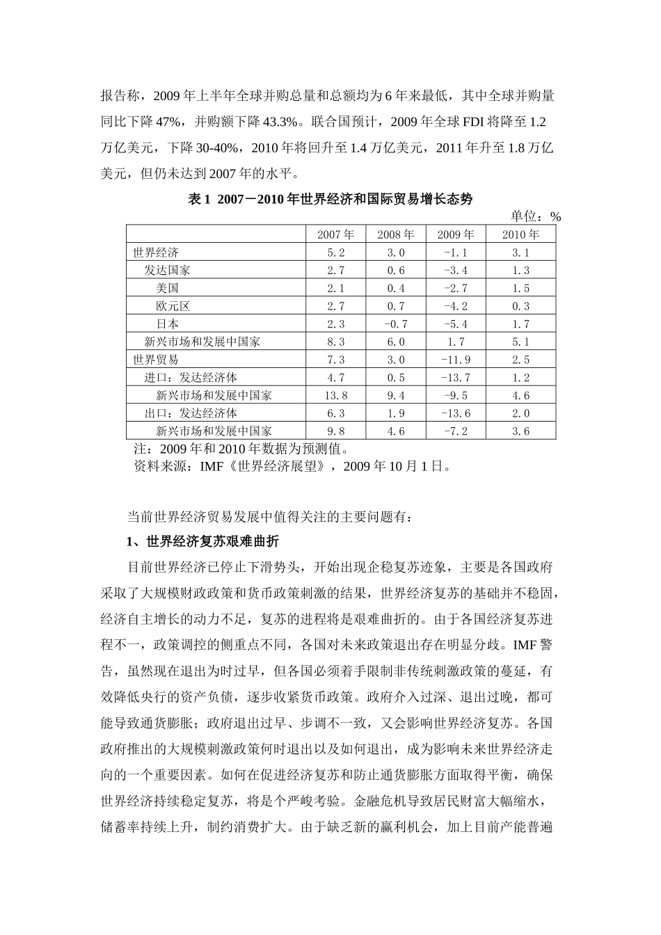 附件一：世界经济贸易形势_第2页