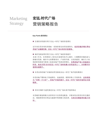 时代广场现阶段营销策略报告（1.21）