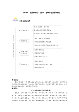 价格理论需求供给与弹性理论