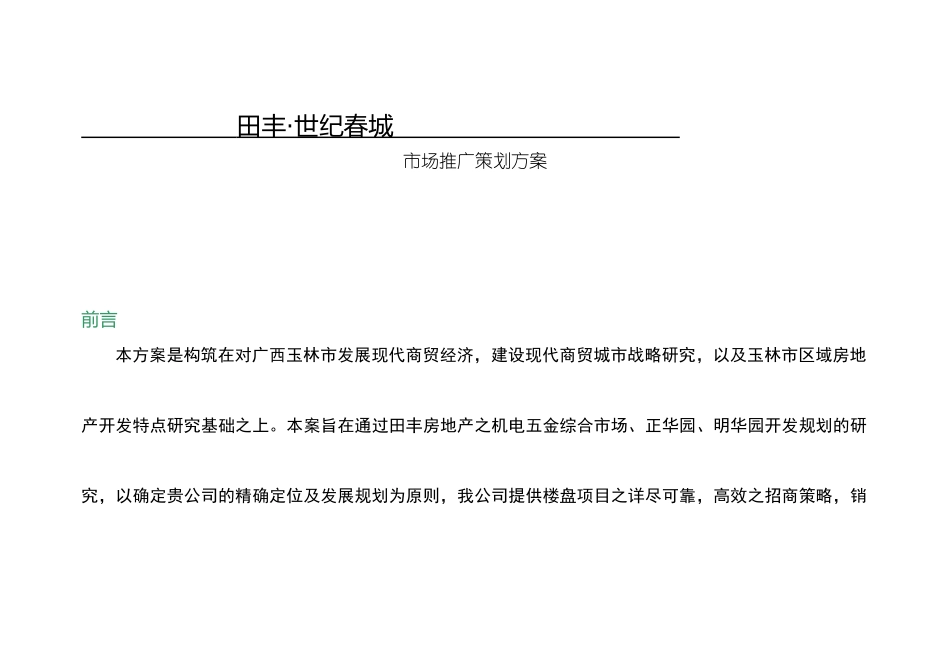 田丰新城市场推广策划方策_第1页