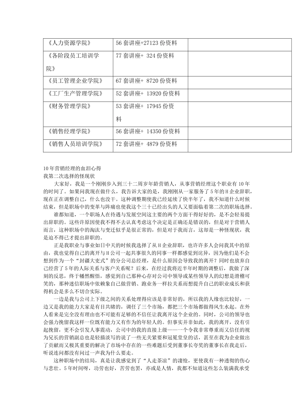 营销经理年的血泪心得_第2页