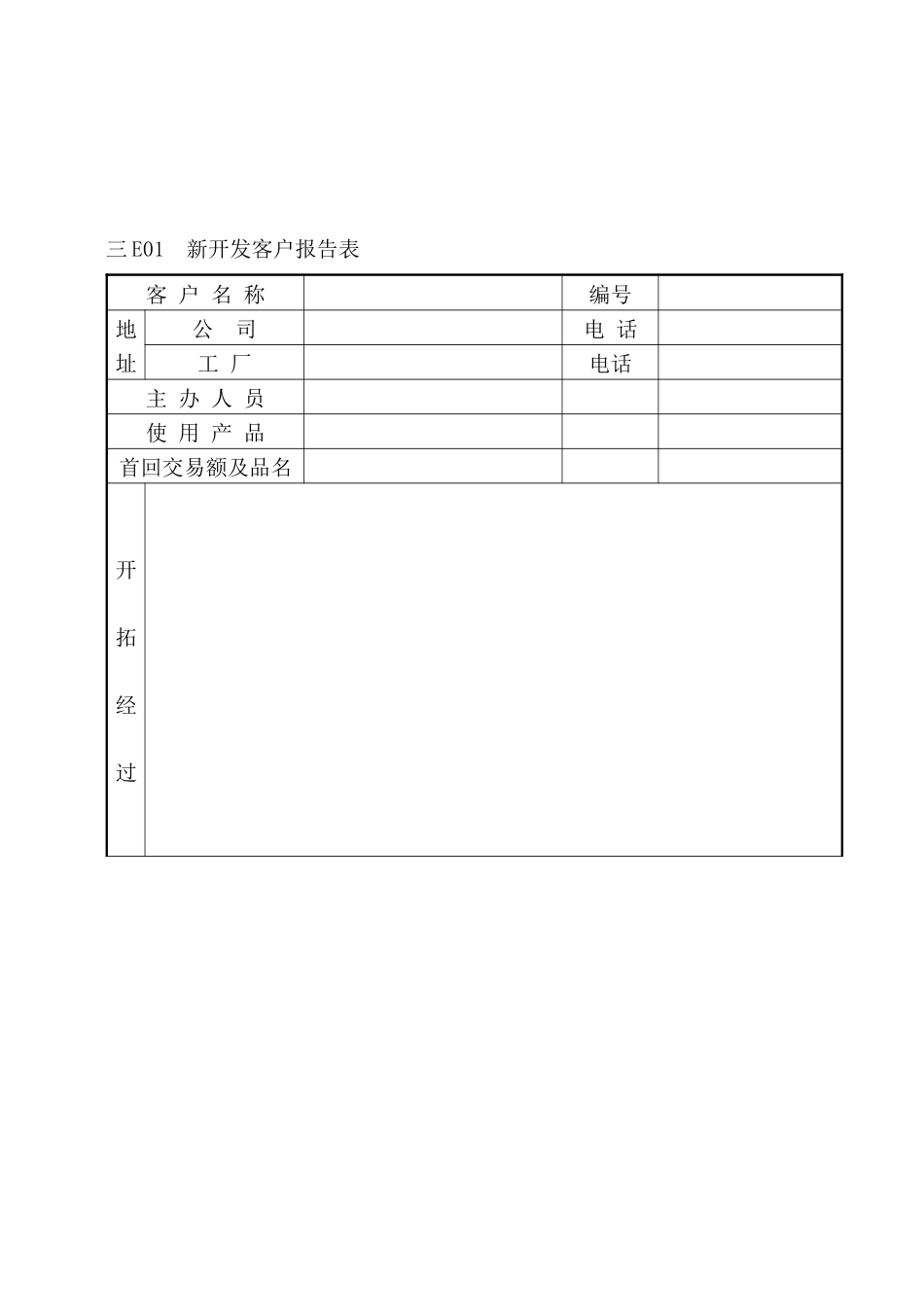 企业管理表格营销管理E纵表格_第1页