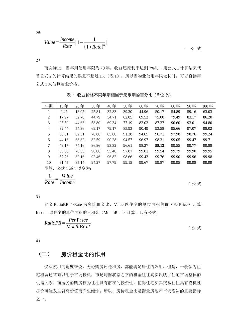 基于房价租金比的城市住宅空间价格分布实证研究((_第2页
