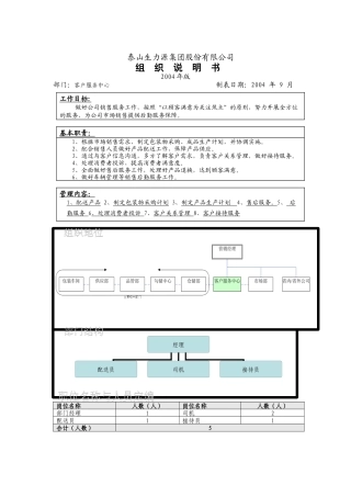 客服中心组织说明书