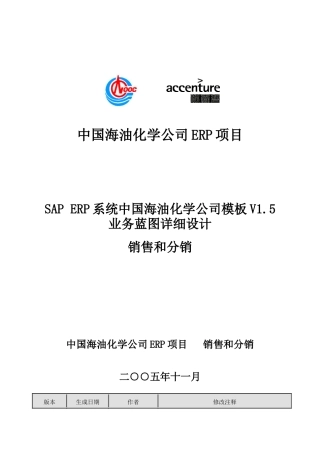 化学公司模板蓝图设计-销售和分销管理V11