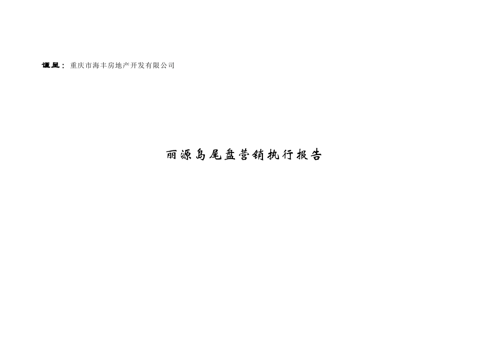 重庆丽源岛尾盘营销执行报告-51_第1页