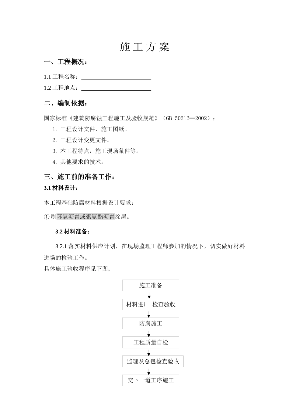 基础防腐施工方案_第1页