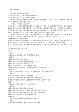 营销总监实战手册