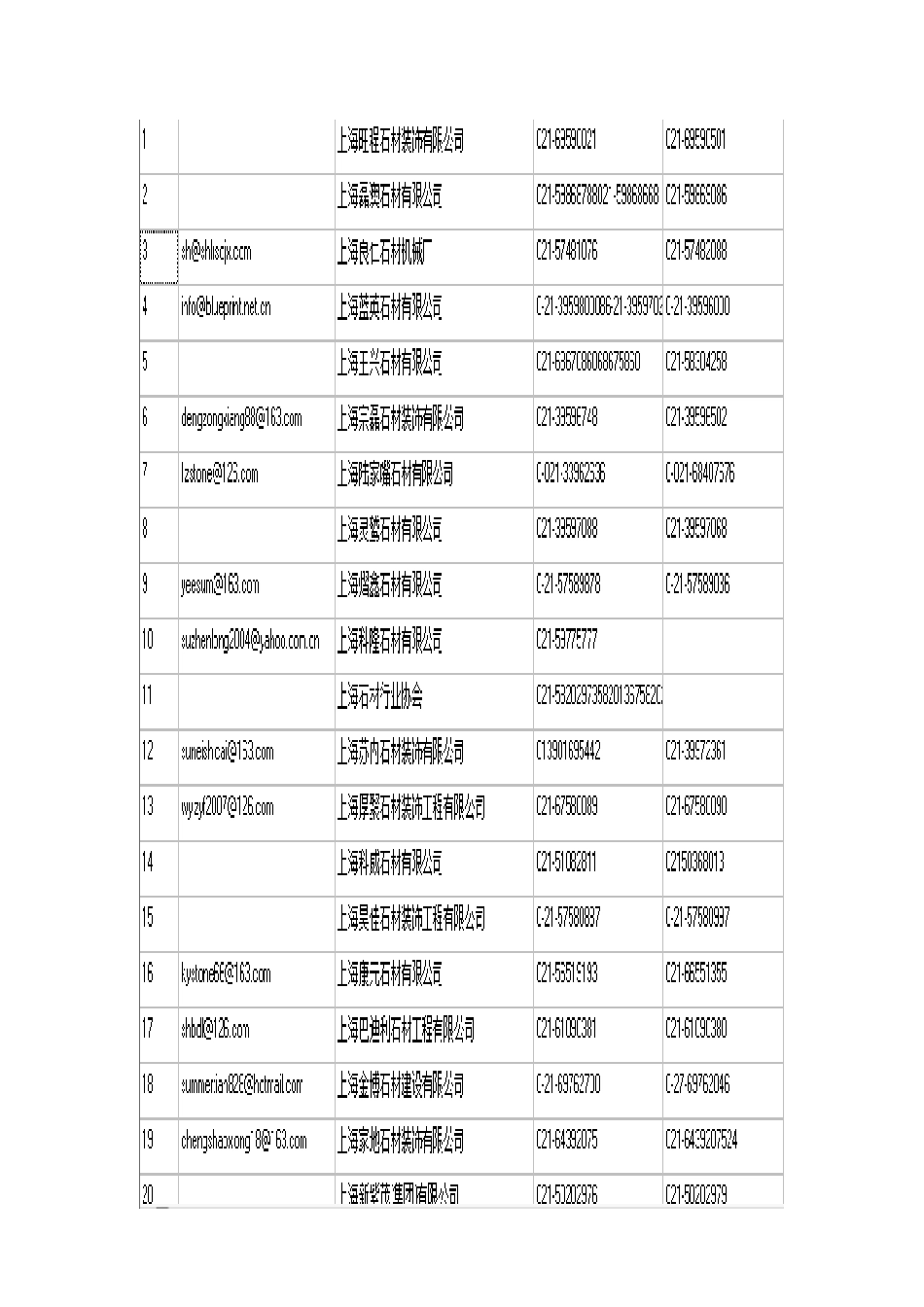 石材协会客户资料_第1页