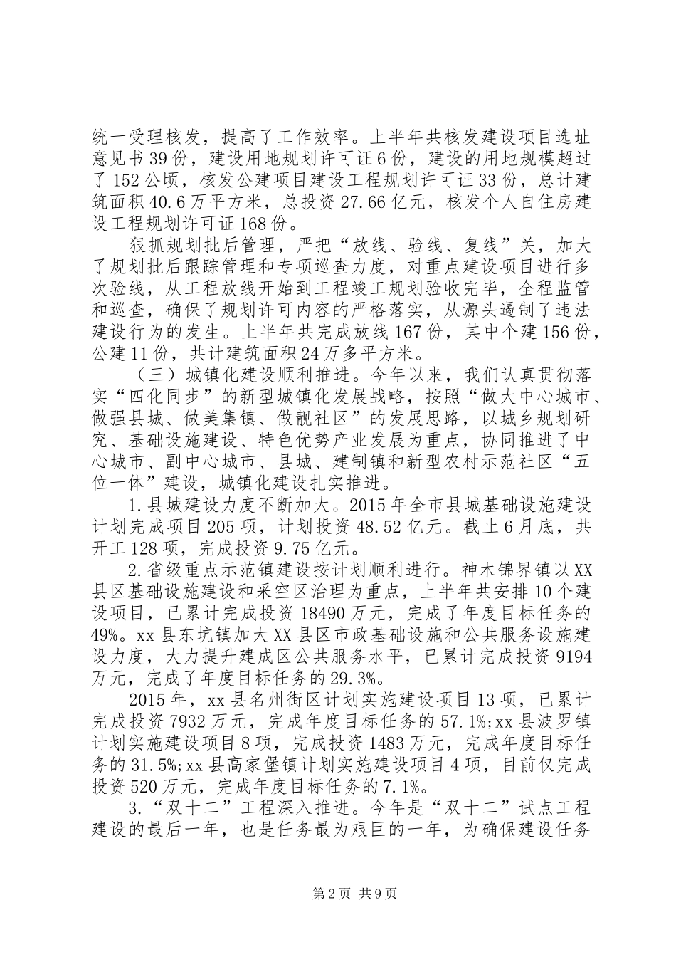 城乡建设规划局半年工作总结_第2页