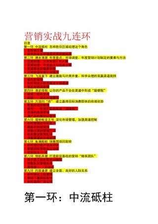 营销实战九连环方案