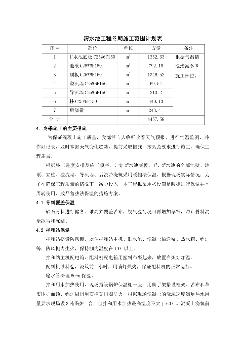 某水厂清水池冬季施工方案_第2页