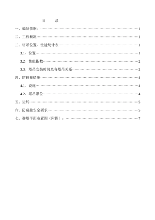 某国际商业广场工程群塔作业施工方案