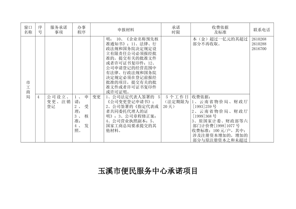 玉溪市便民服务中心服务承诺内容-玉溪市便民服务中心_第3页