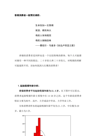 香烟消费者调研报告