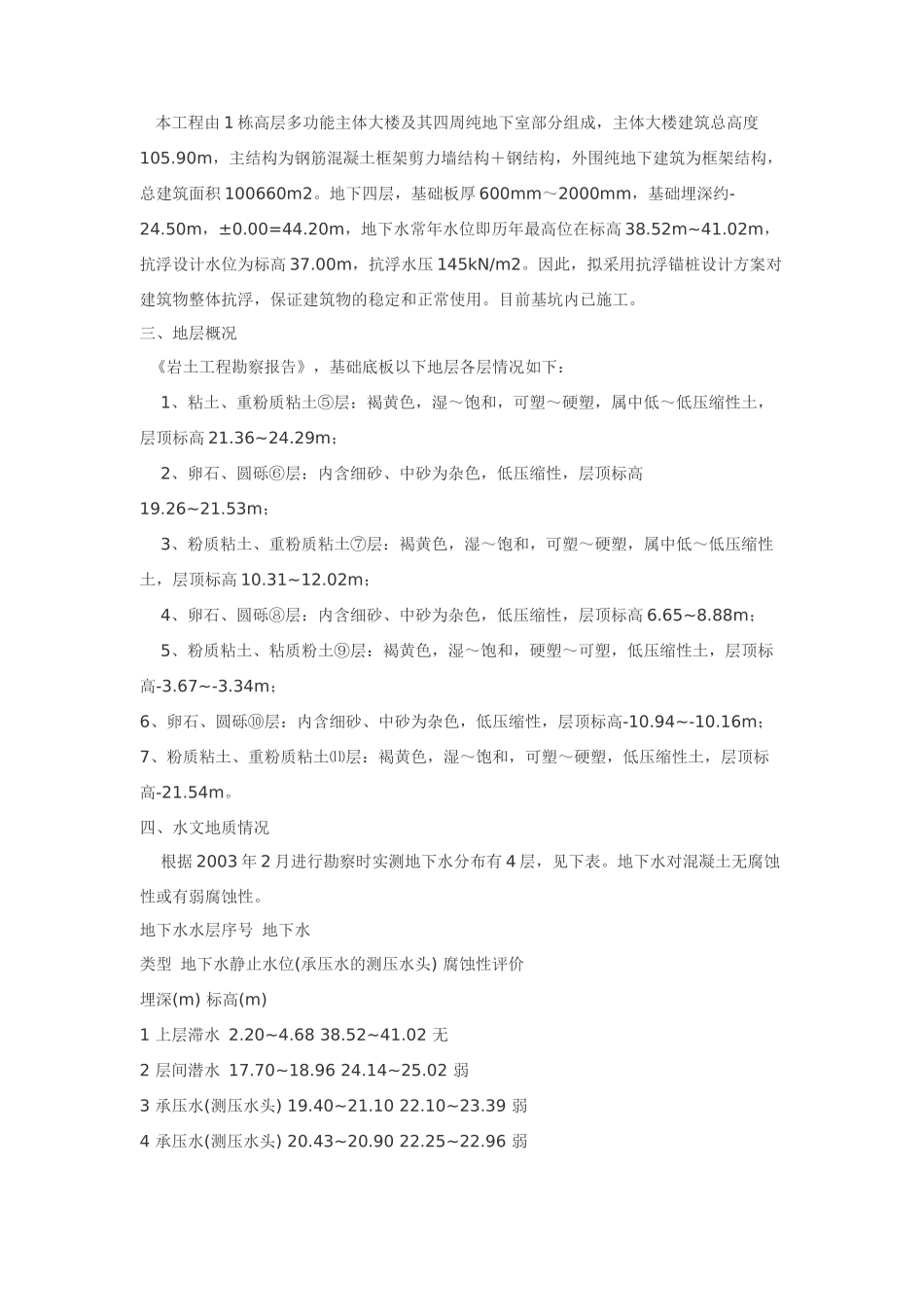 抗浮锚杆施工方案_第2页