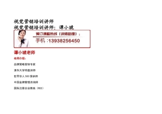 视觉营销培训讲师
