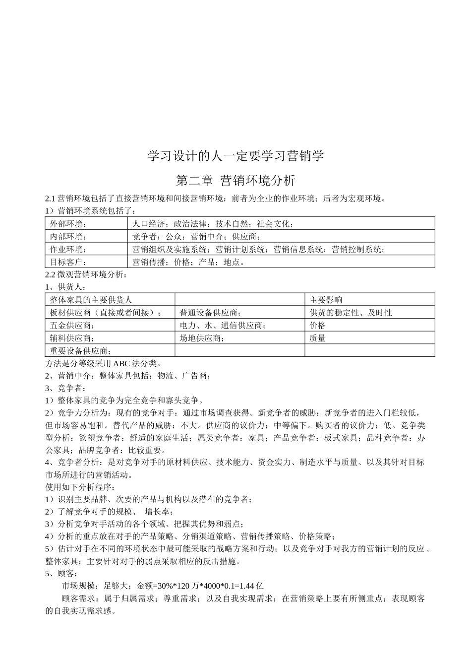 营销环境分析与消费者行为分析_第1页