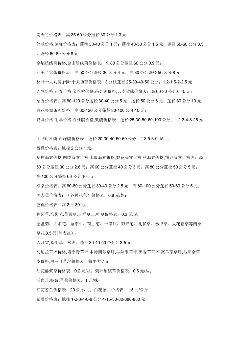 盆栽风景树价格表_第3页