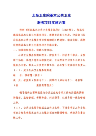 基本公共卫生服务项目实施方案445298806