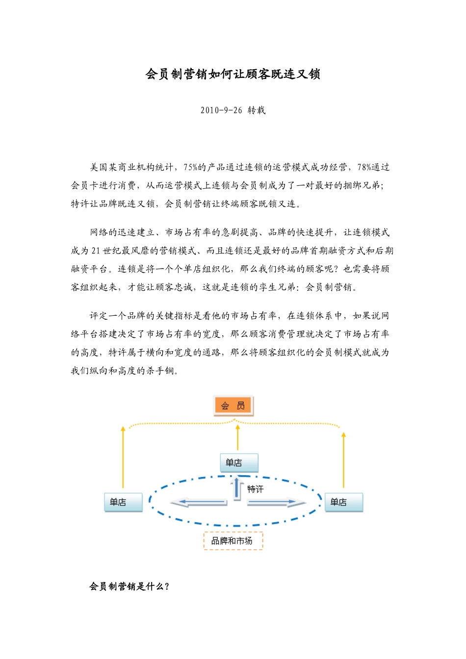 会员制营销如何让顾客既连又锁_第1页