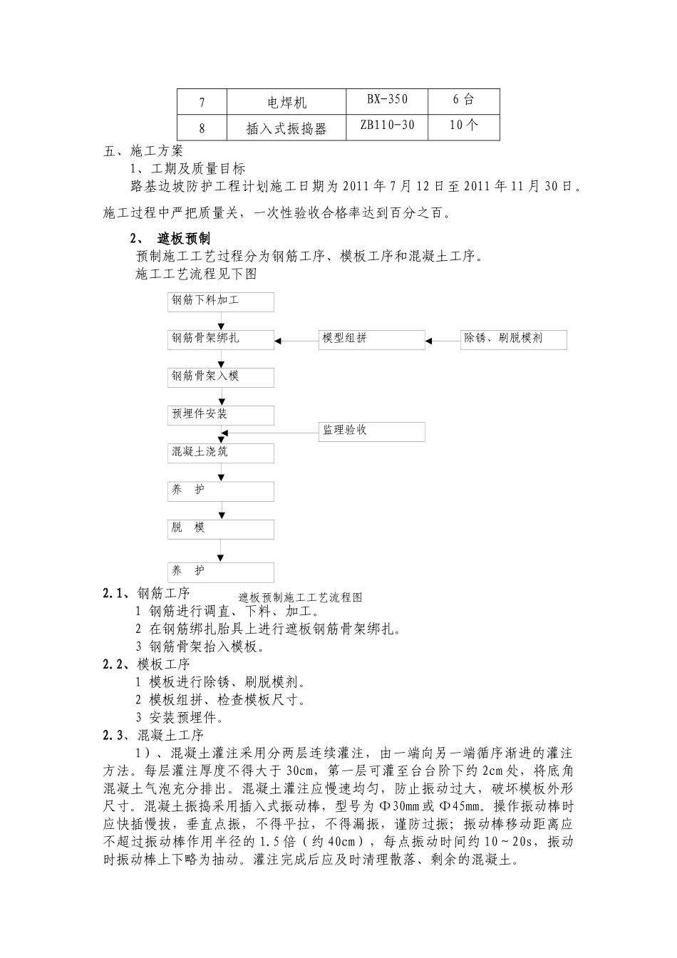 遮板预制及安装施工方案_第2页
