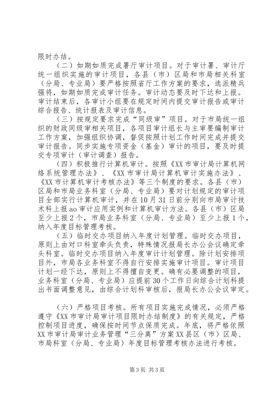 审计局审计工作规划_第3页