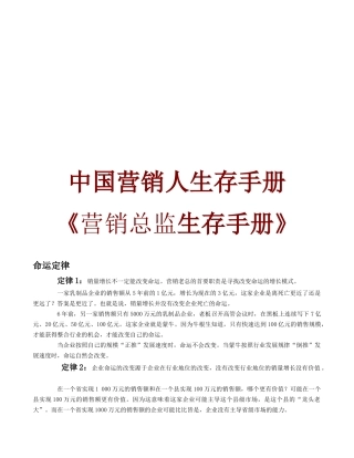 营销总监的生存手册