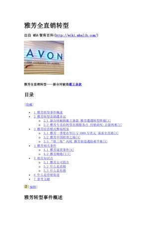 雅芳全直销转型311316274