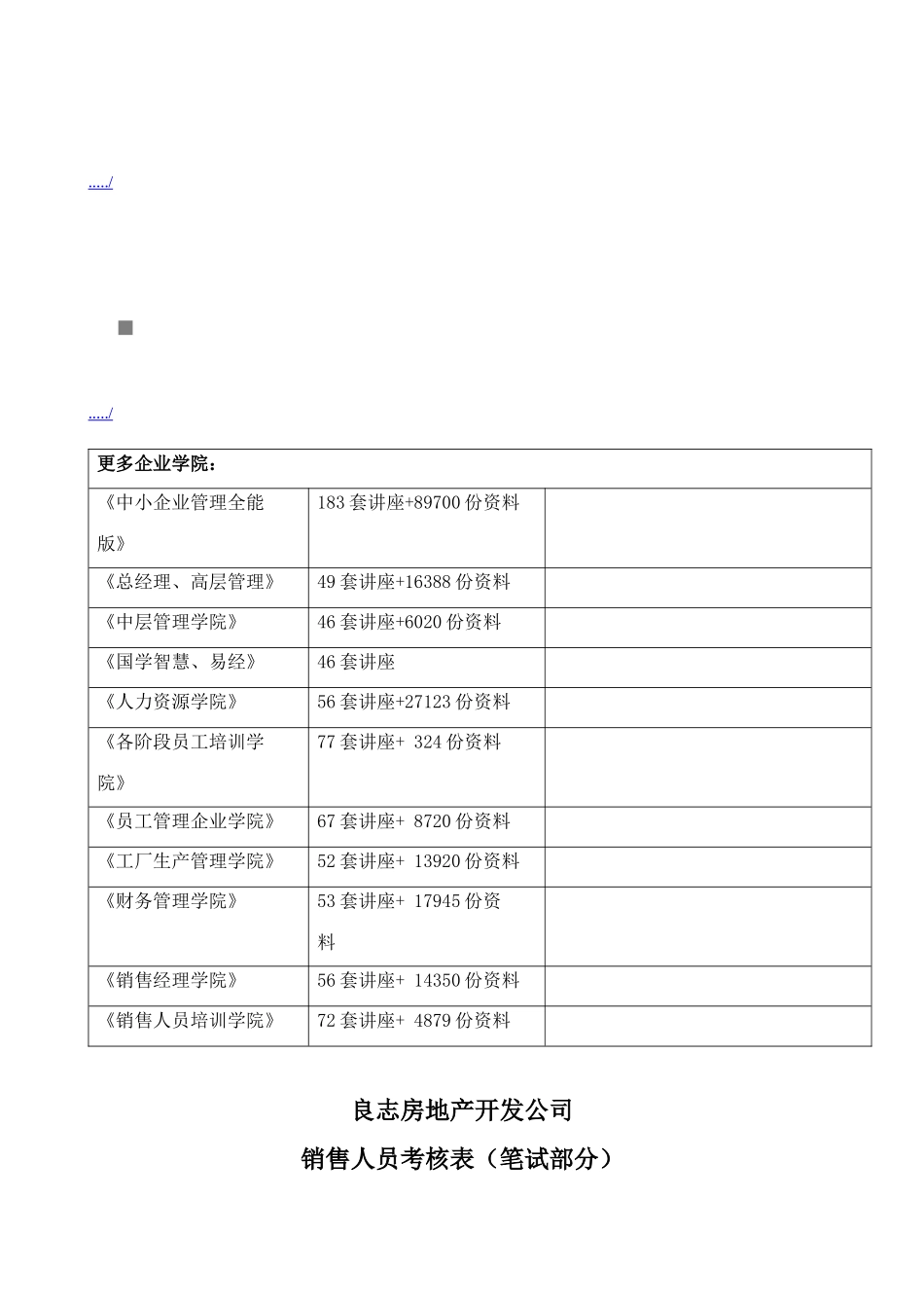 某房地产公司销售人员考核表_第1页