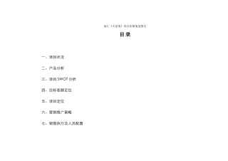 南汇某项目营销策划报告