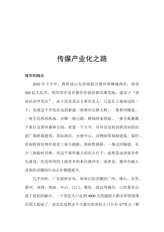 试谈传媒产业化之路