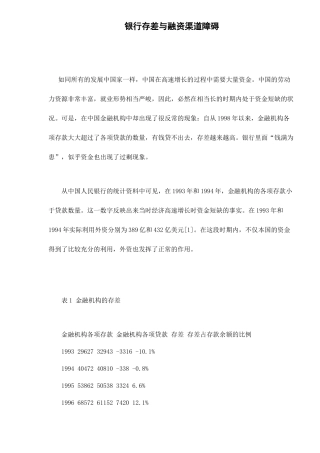 银行存差与融资渠道障碍（9）
