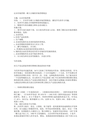 认识市场营销--树立正确的市场营销观念