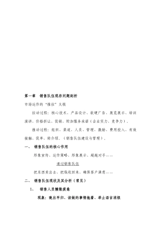 销售队伍建设与管理