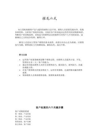 销售最关键的6步-摧龙六式