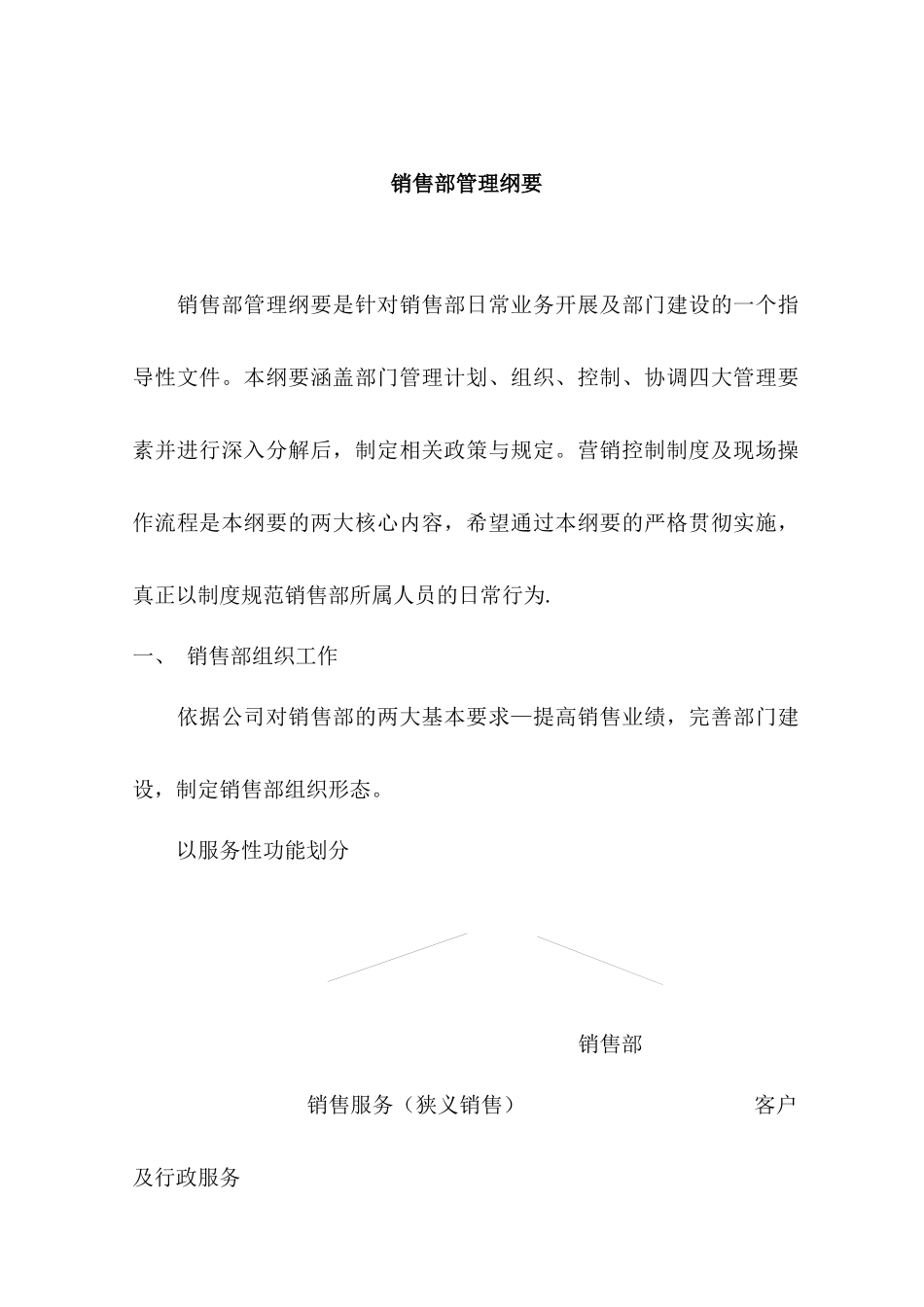 营销体系销售部管理纲要(21頁)aco_第1页