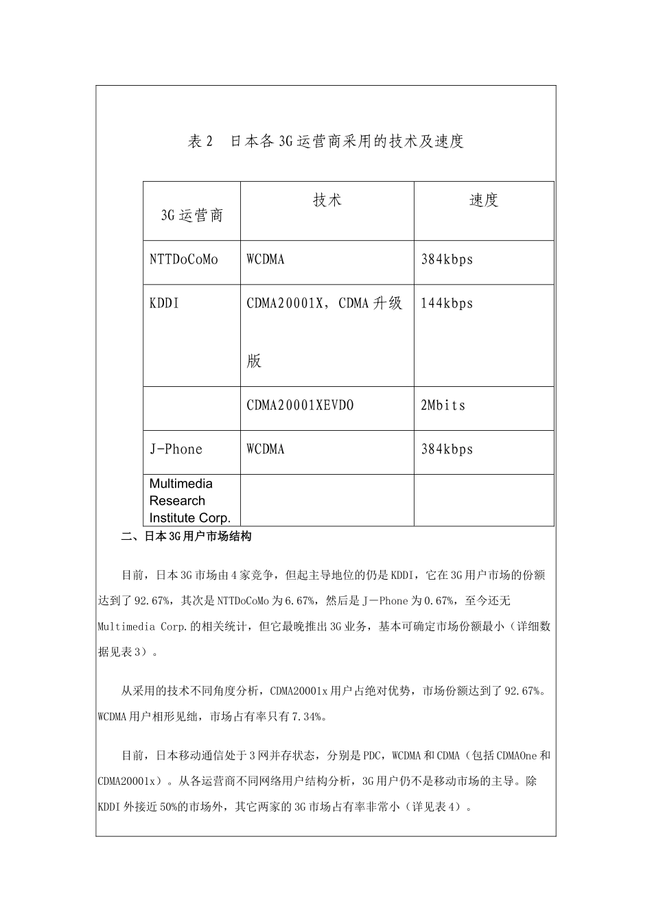 日本3G市场发展综合分析（图表）_第3页