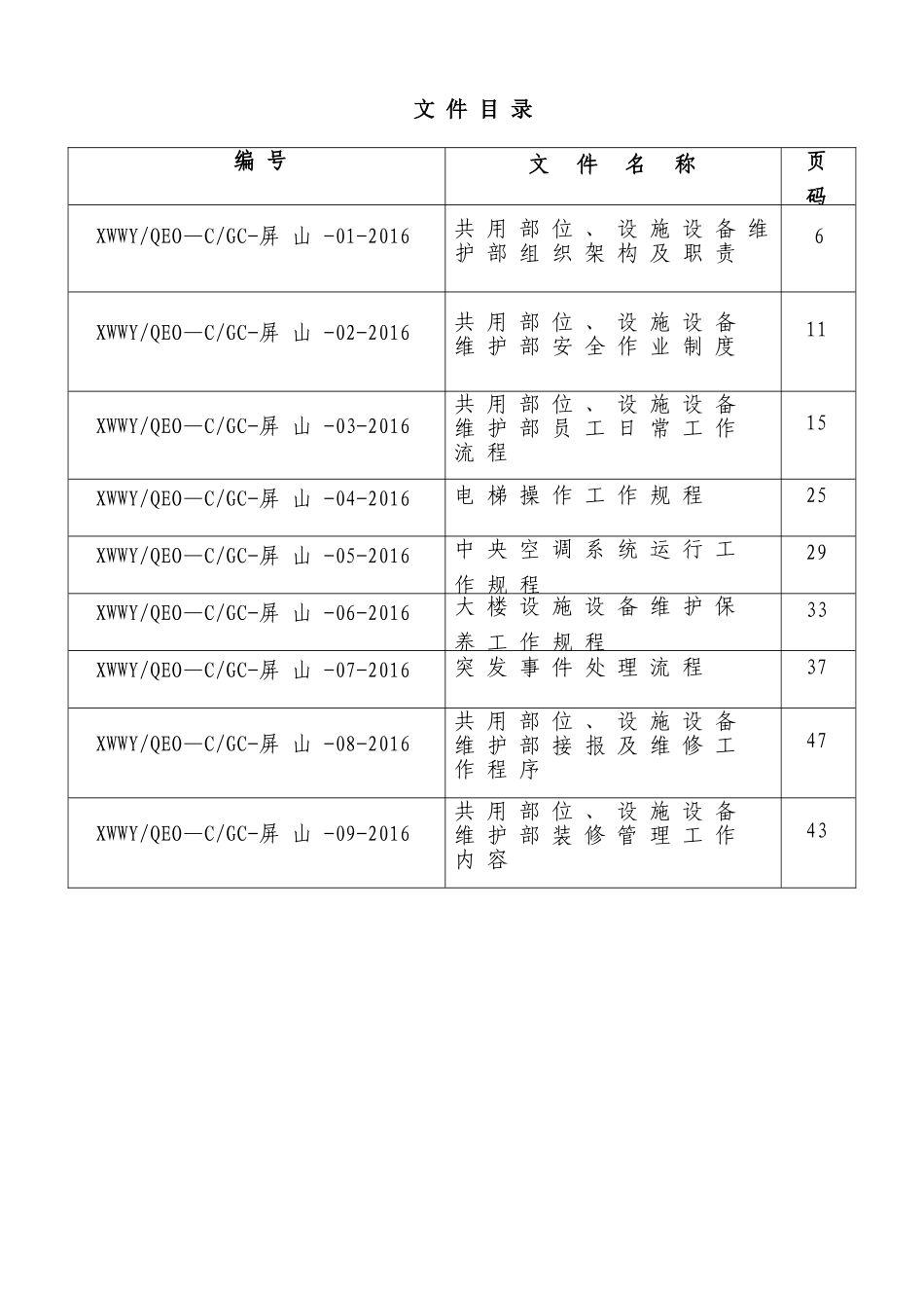 物业项目服务中心共用部位设施设备维护部工作手册_第2页