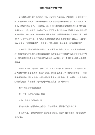 渠道精细化管理详解
