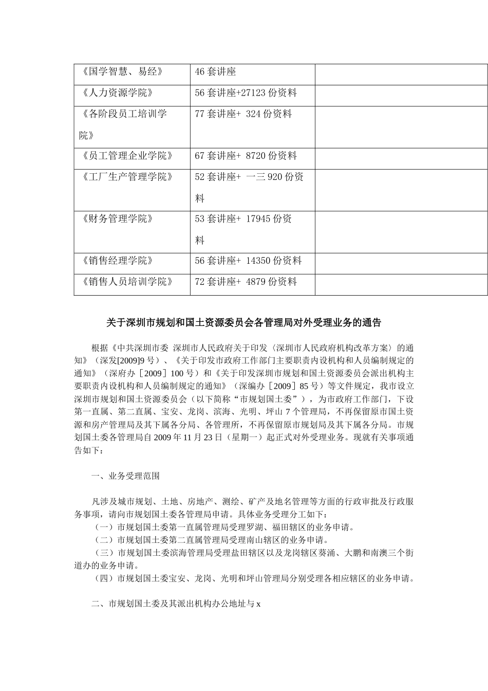有关深圳市规划与国土资源委员会各管理局对外受理业务的通告_第3页