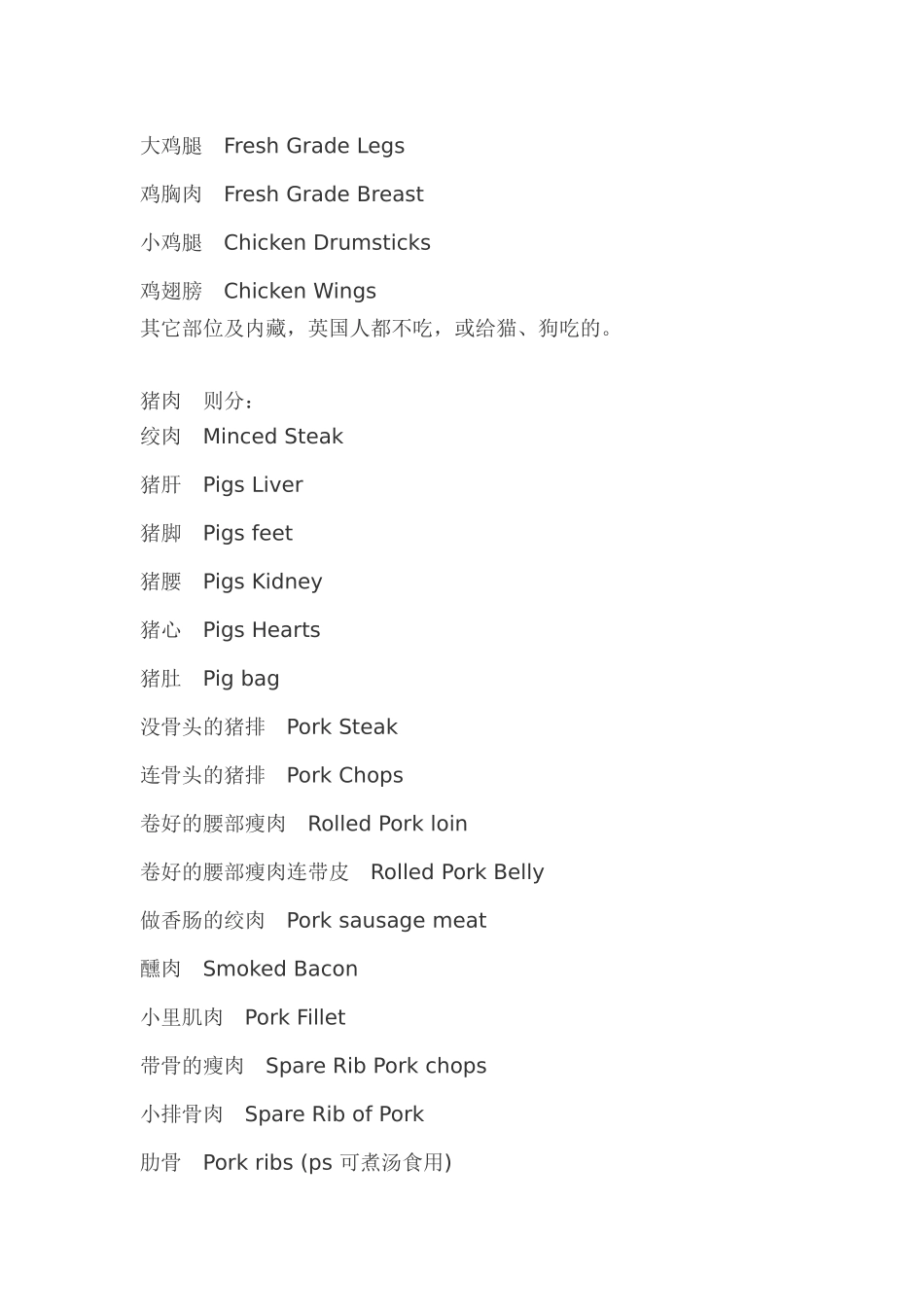 英语_超市物品英文名称_第2页