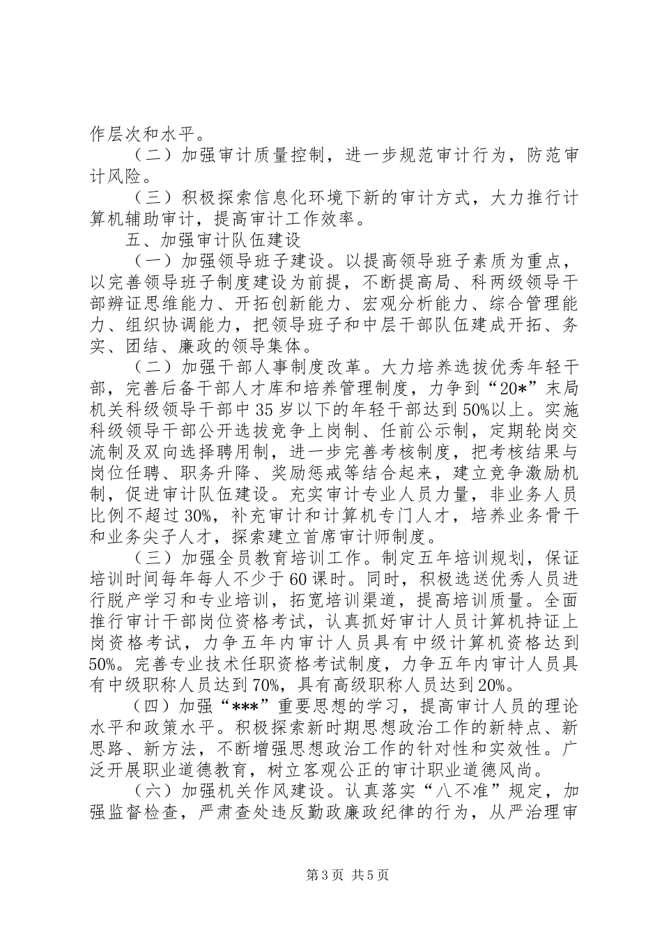审计局工作发展规划_第3页