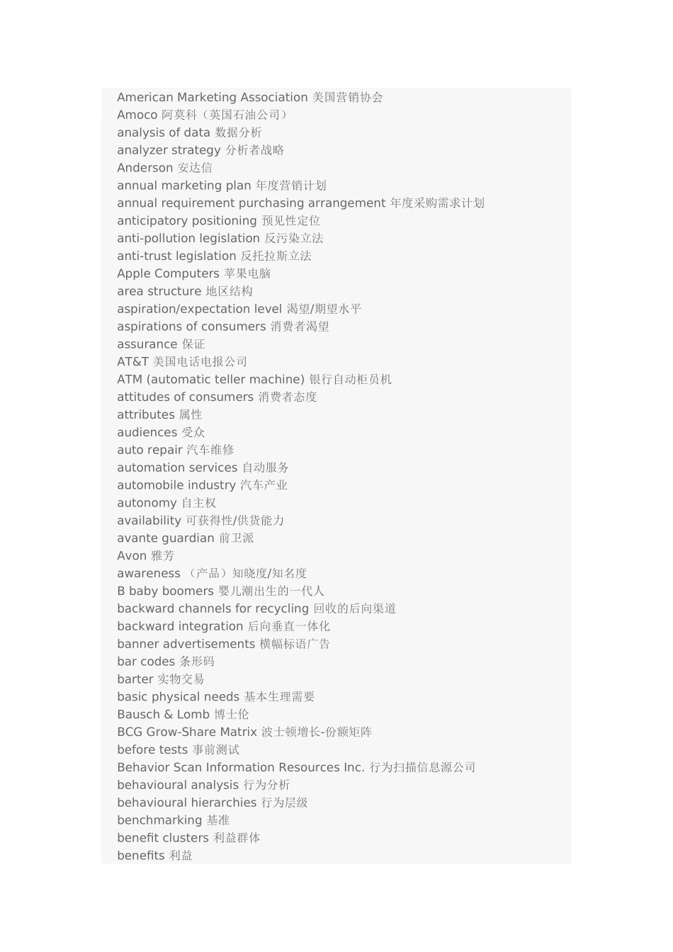 销售英语 营销英语常用词汇A-D_第2页