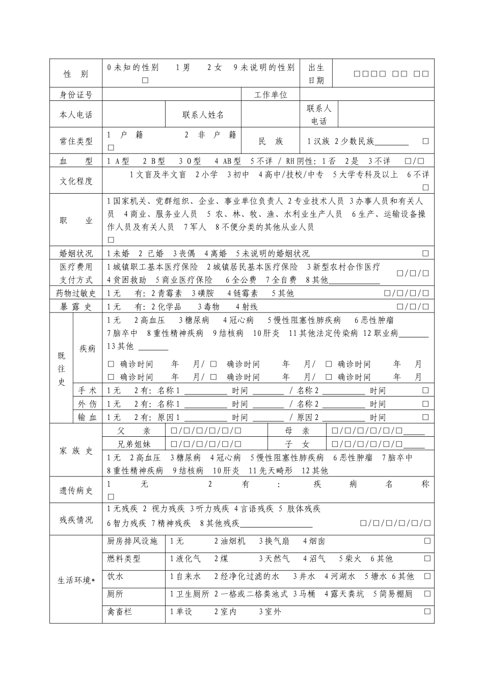 基本公共卫生服务项目相关表格_第2页
