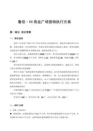 章丘市鲁信XX商业广场营销执行方案（19）