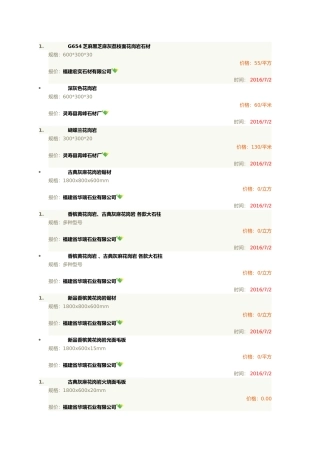 最全花岗岩石材价格表(31页)